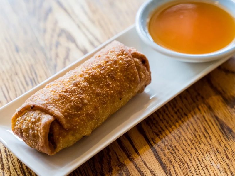 Hand-rolled egg roll at Autumn Court Phoenix